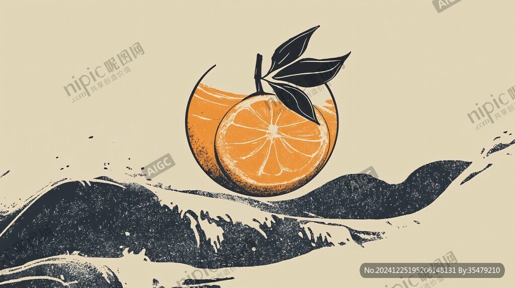 砂糖橘插画设计