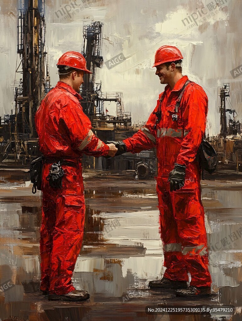 工业生产油画