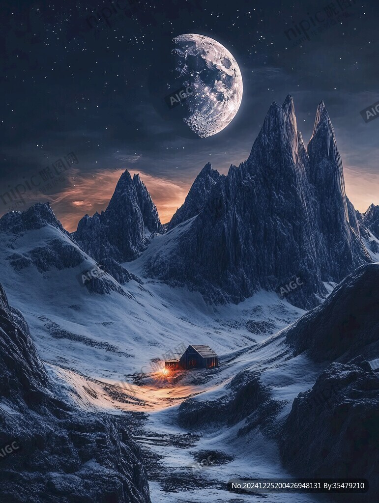 蓝月夜梦幻唯美奇幻