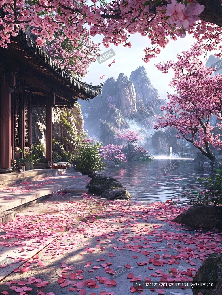 古风场景春暖花开