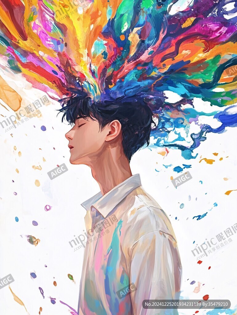 手绘追光的少年