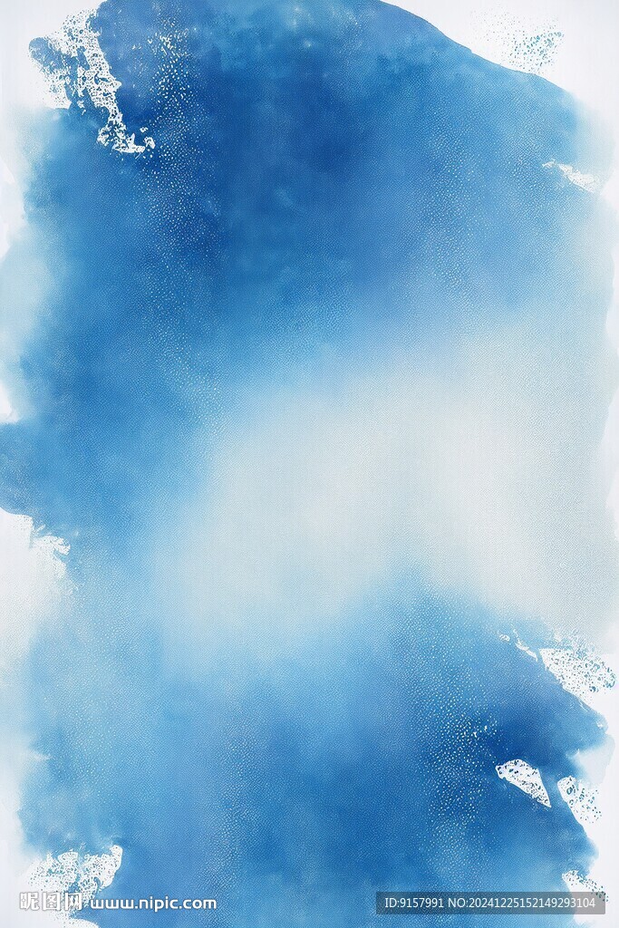蓝色水墨地毯水彩底纹素材