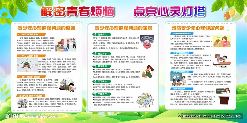 青少年心理宣传栏