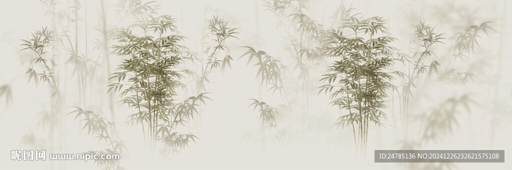 水墨竹影
