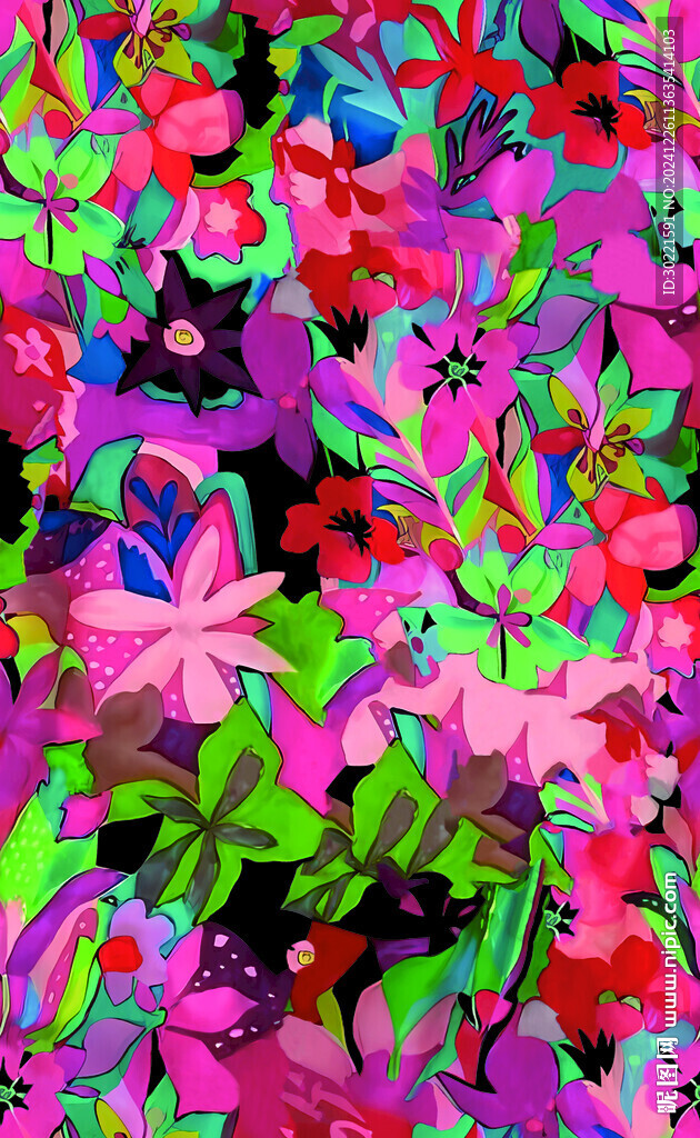 水彩花