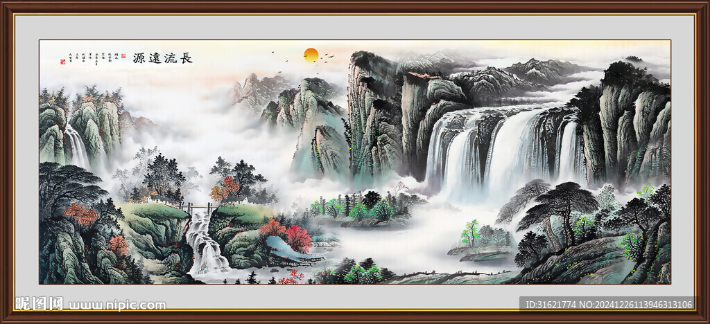 山水画国画山水 