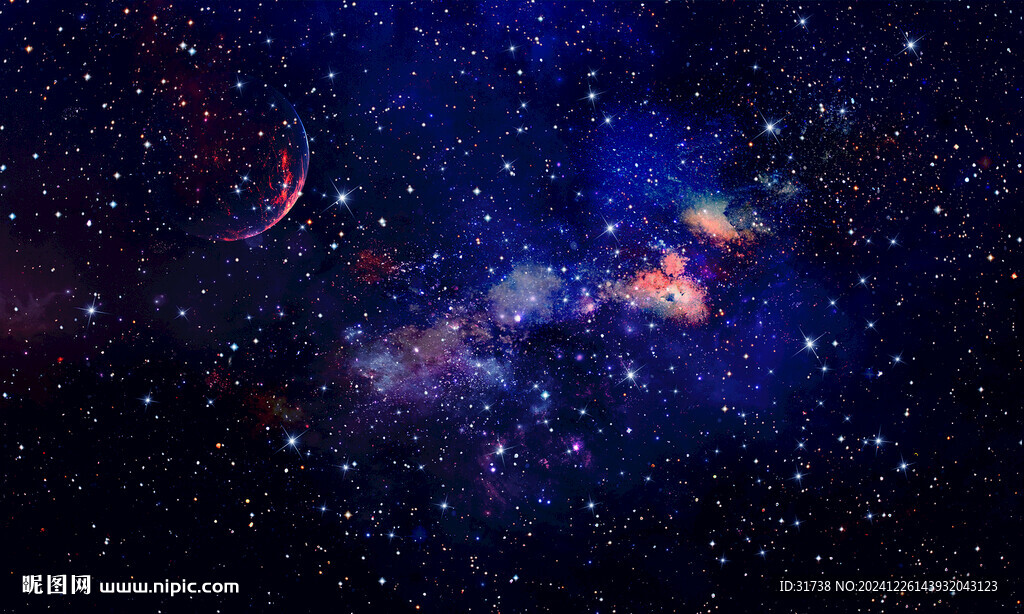 黑色宇宙星空背景图素材