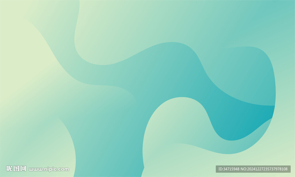 绿色抽象曲线矢量背景