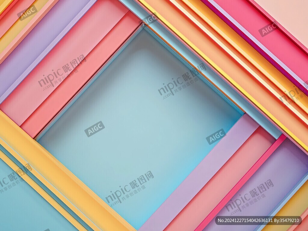 炫彩撞色立体质感背景