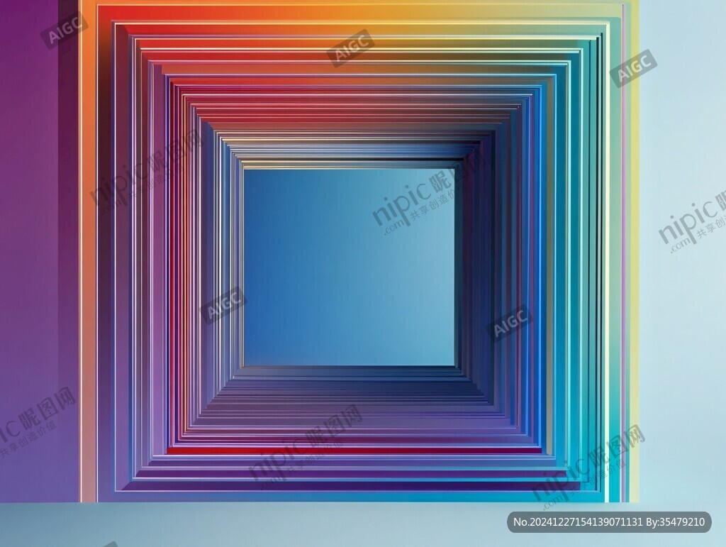 炫彩撞色立体质感背景