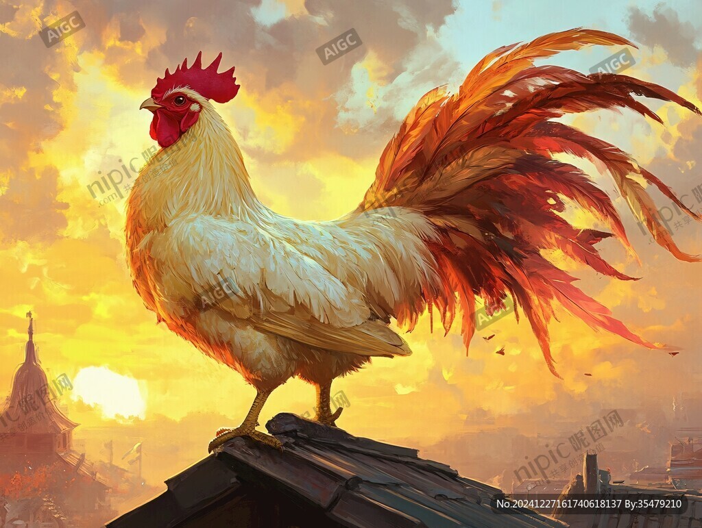 走地鸡插画