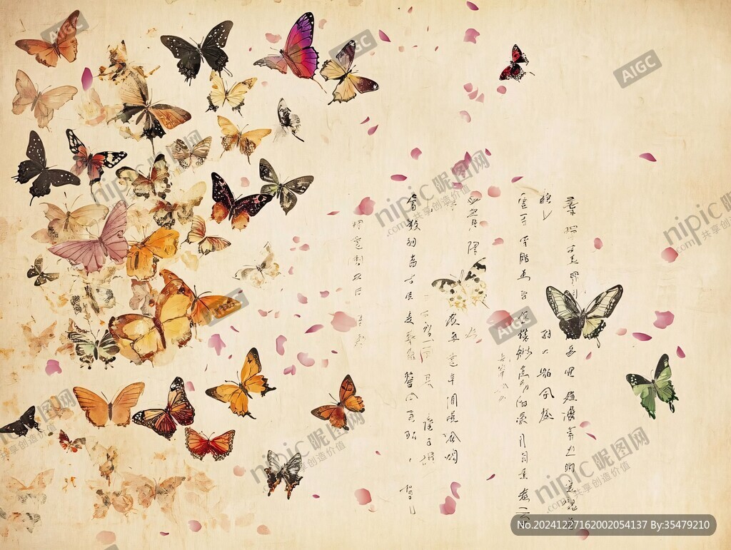 胡蝶背景画