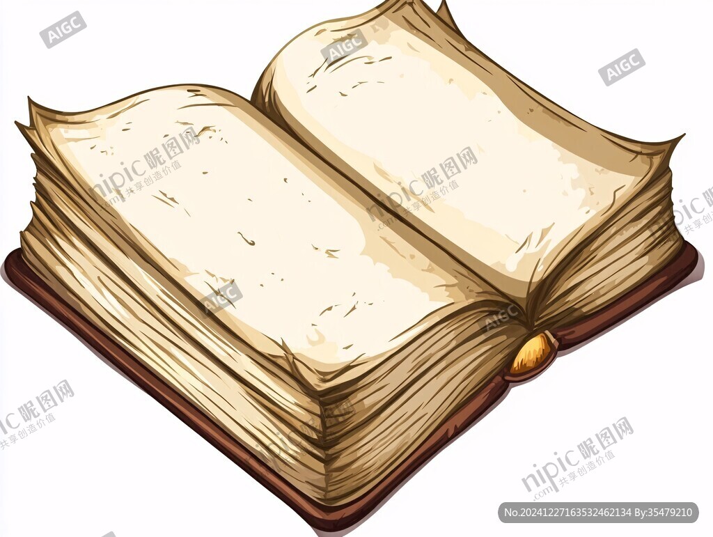 手绘素描书本图书素材