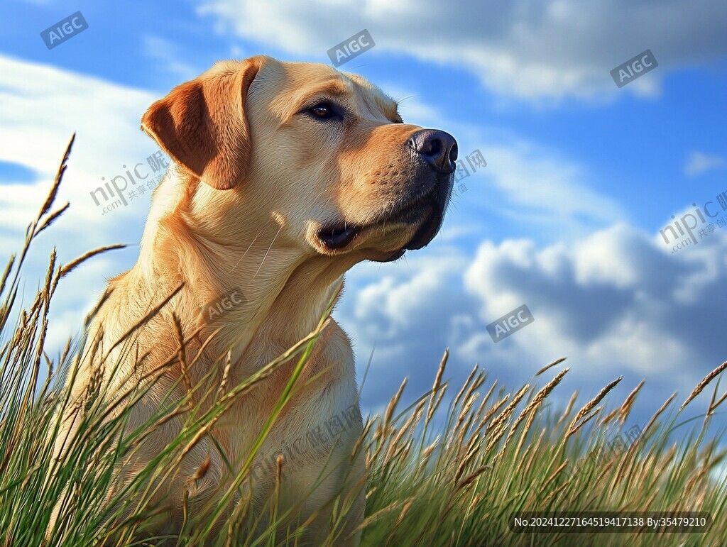 狗狗写实插画
