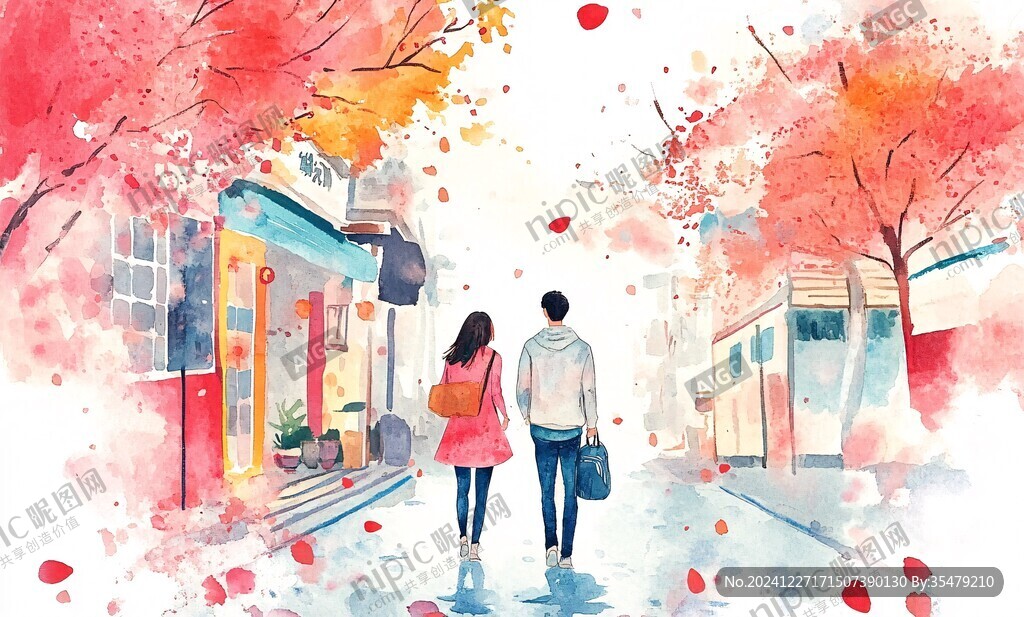 爱情小说插画