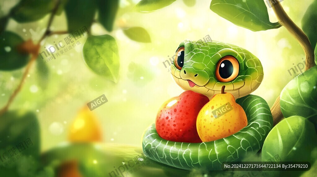 q版蛇插画