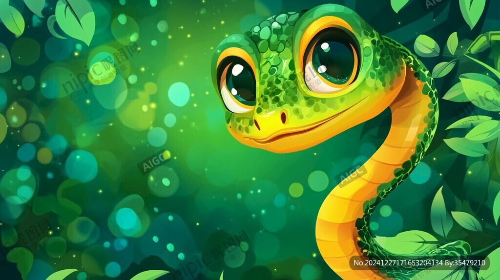 q版蛇插画