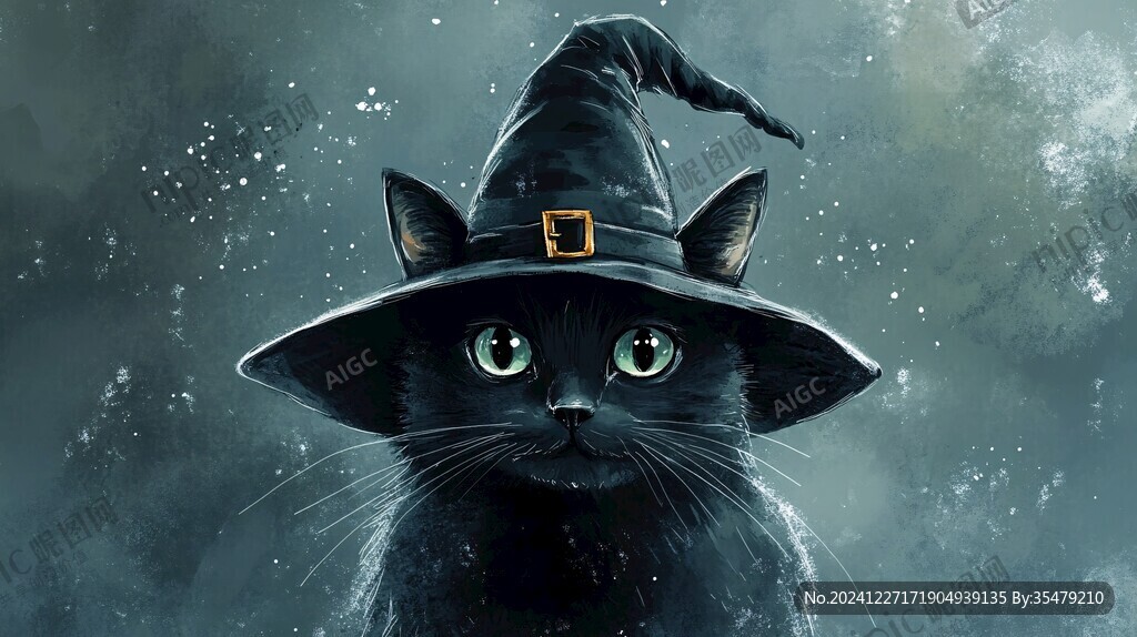 猫女巫插画