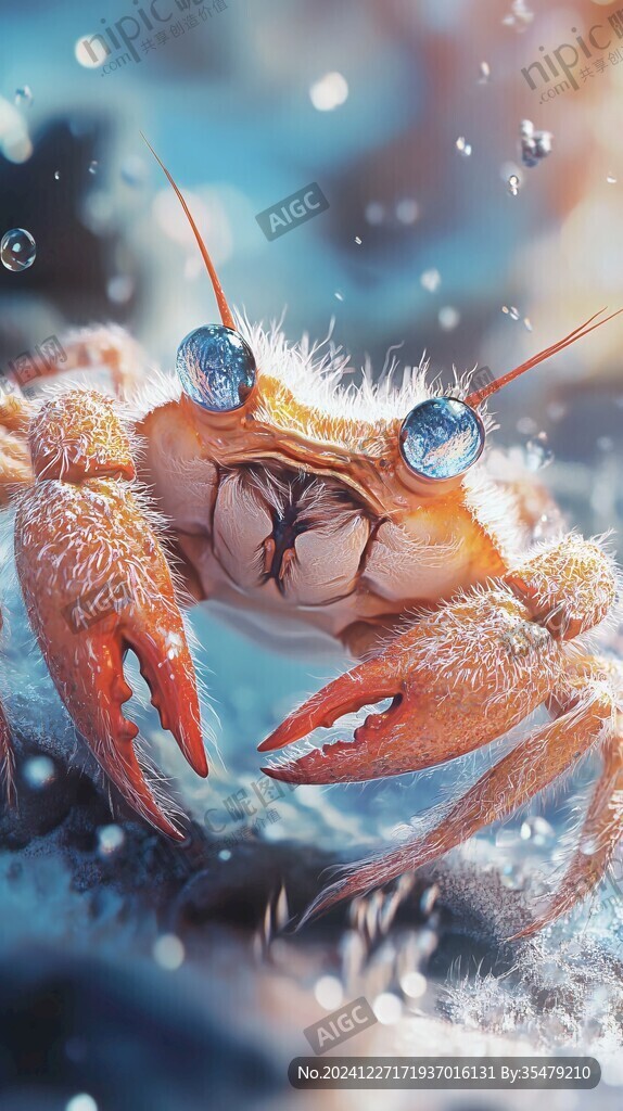 河蟹插画