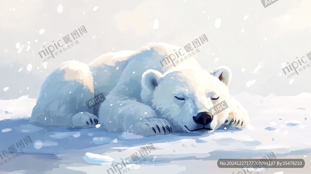 北极熊插画