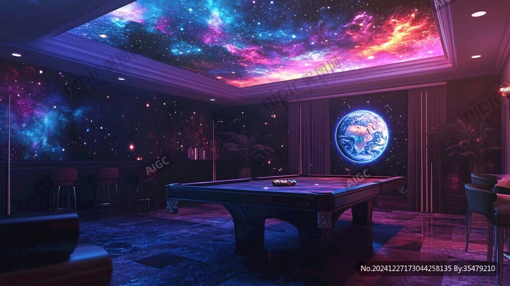 3d宇宙壁画