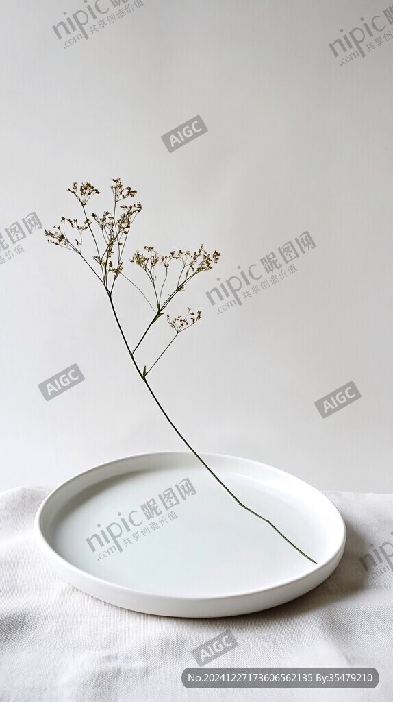 花草瓷盘