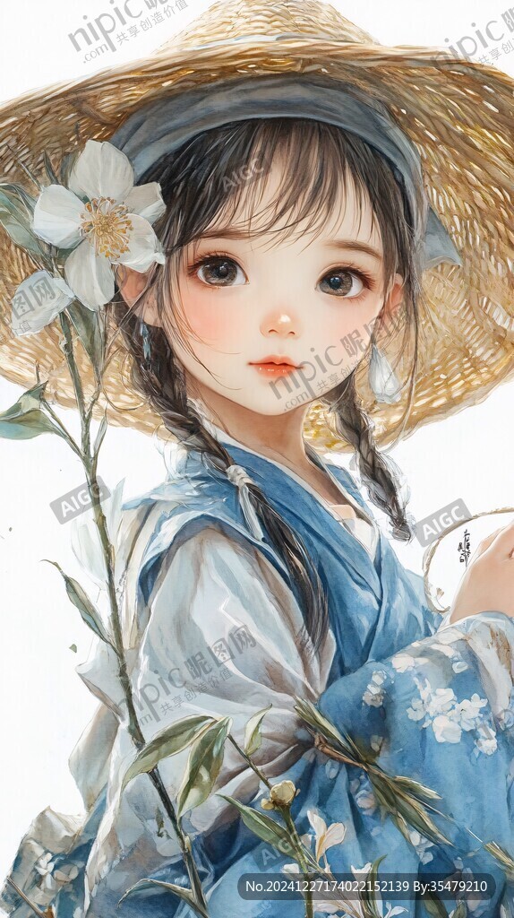 板绘少女插画