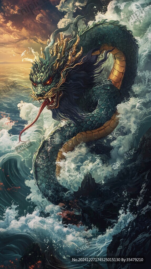 龙吐水壁纸
