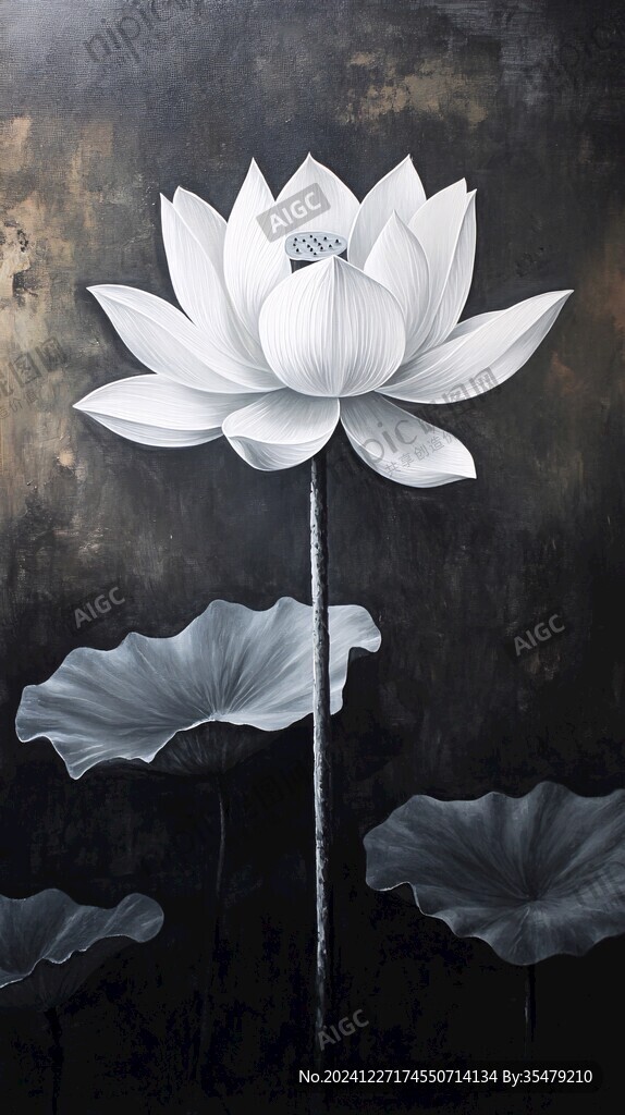 莲花艺术画