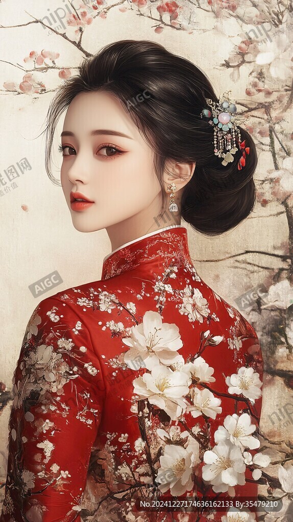 古风嫁衣美女