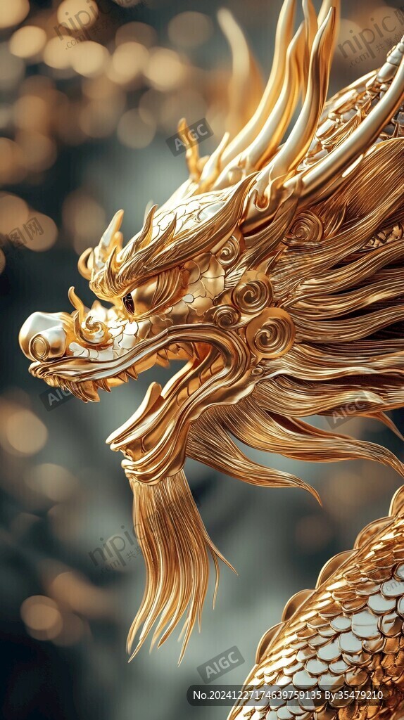 金色龙纹金龙苍龙青龙
