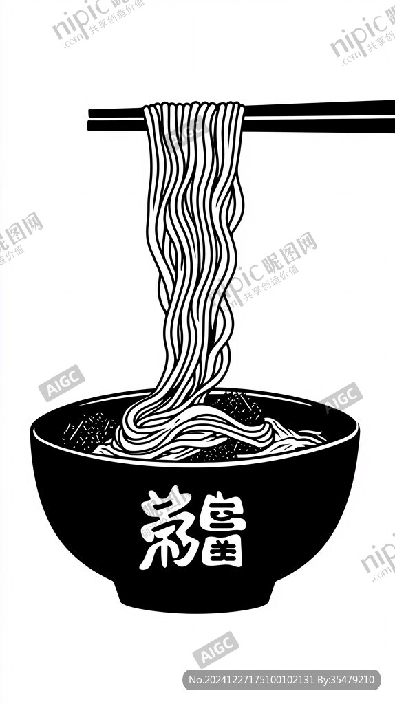 面条手绘海报