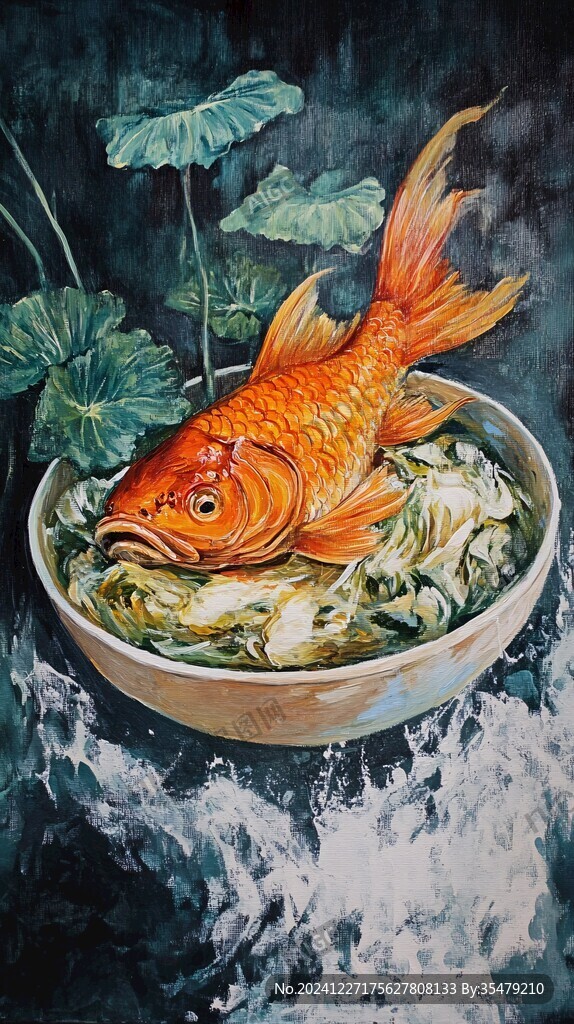 鱼面插画