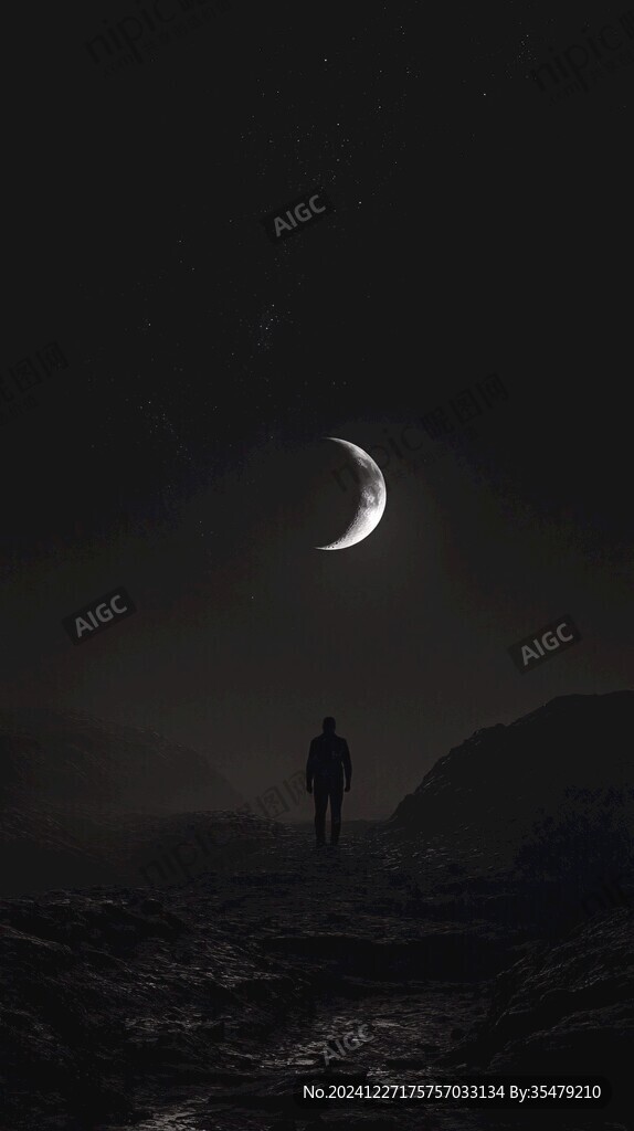 星辰大海男孩背影