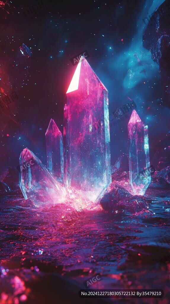 极光梦幻蓝紫色水晶洞