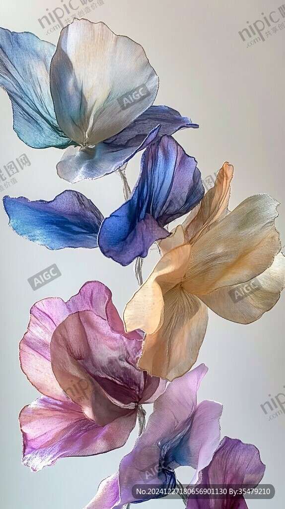 渐变风花朵
