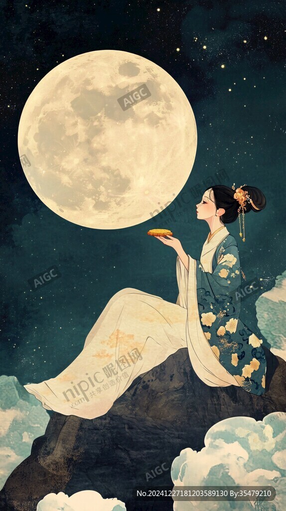 中秋古装插画