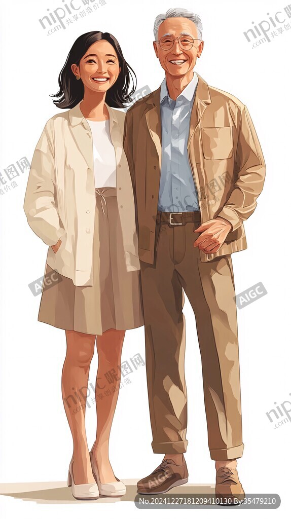 夫妻插画