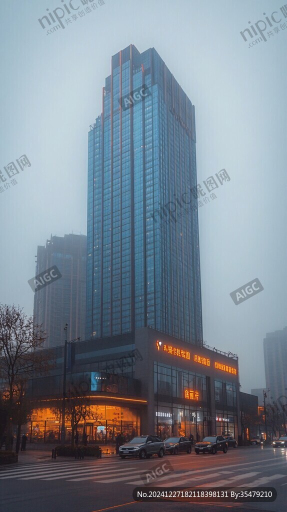 雾中楼宇
