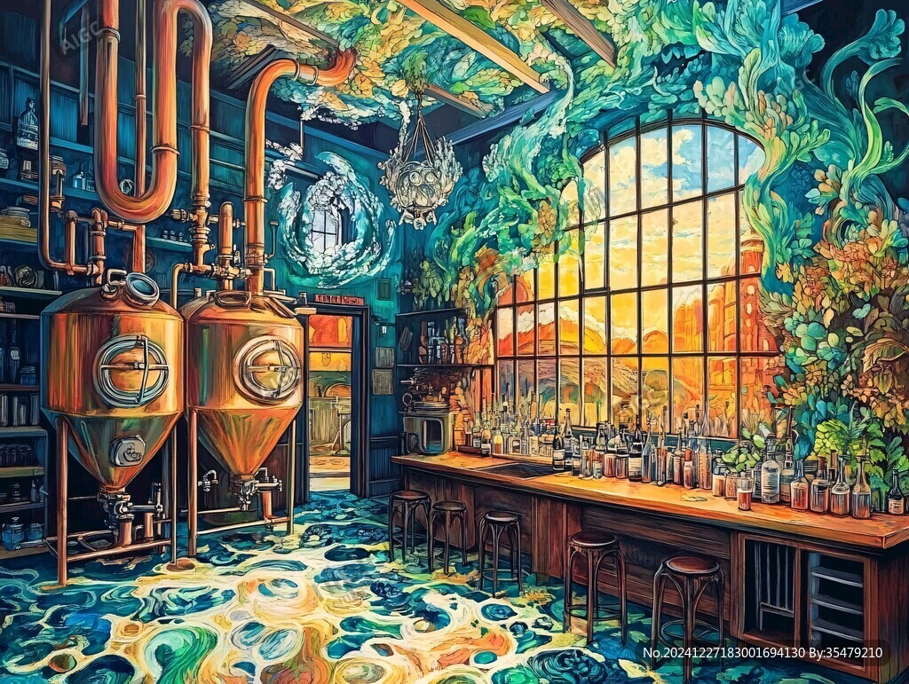 酒厂墙画