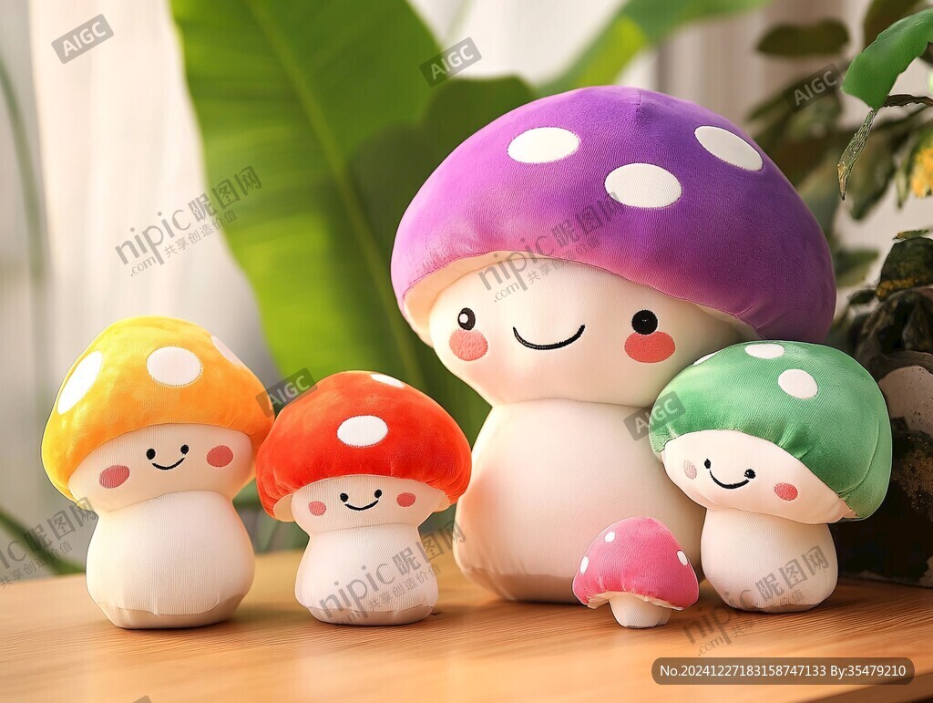 蘑菇人物玩偶