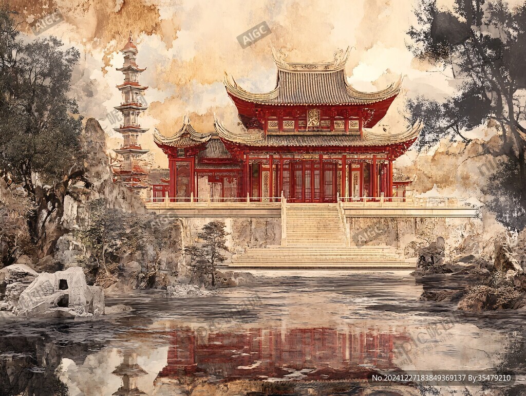 天一阁插画