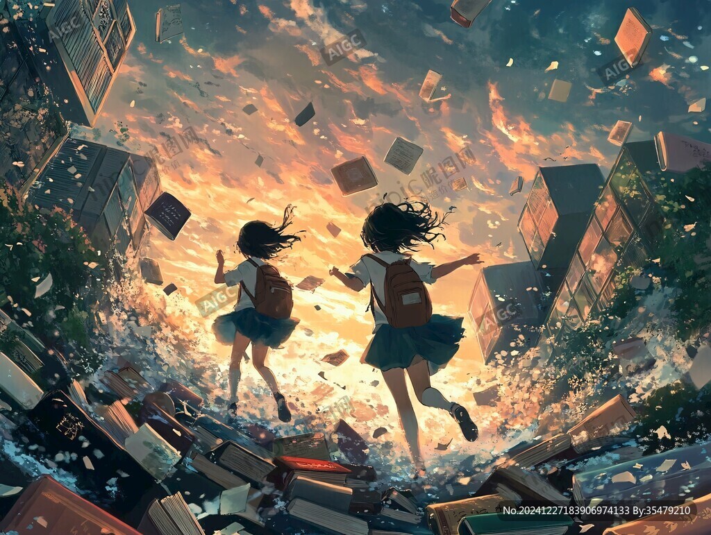 试卷飞舞