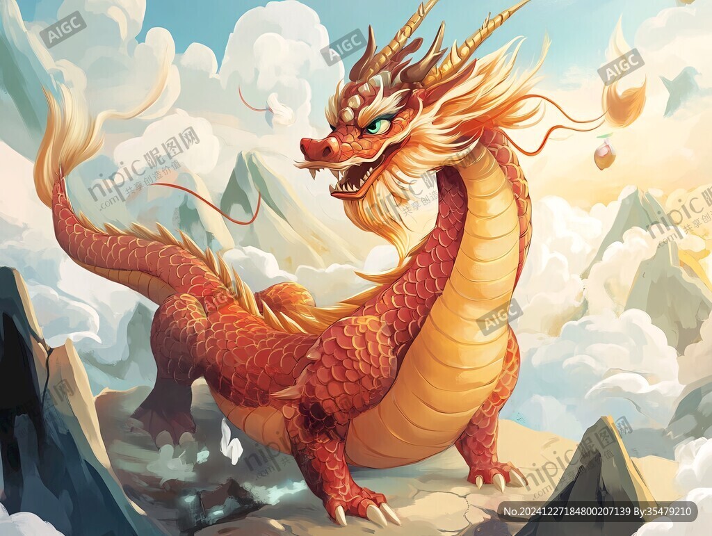 龙年ip插画