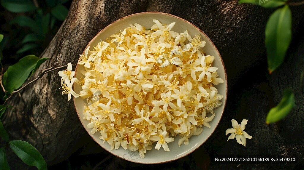 特写花草茶茉莉花4k