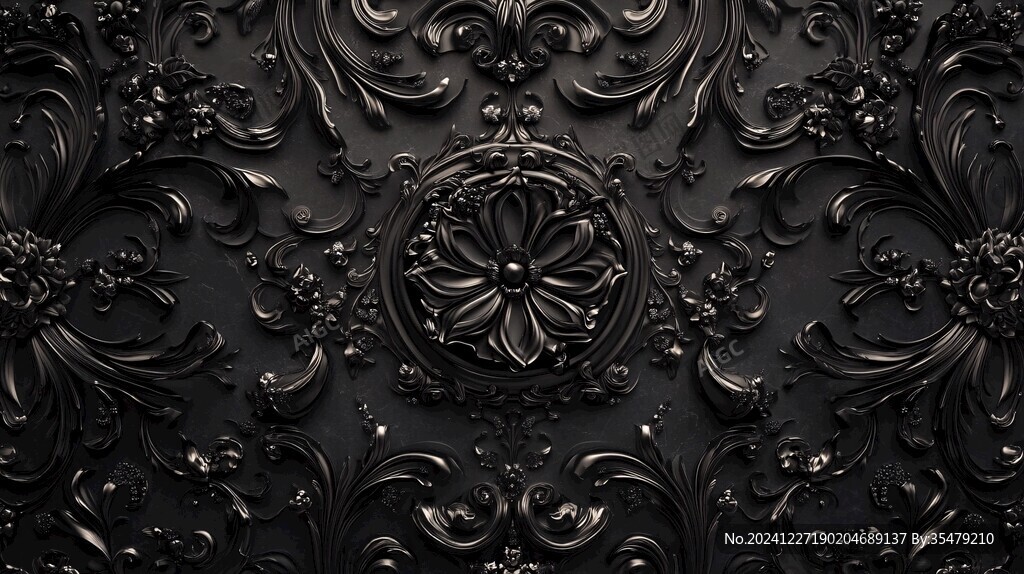 金色奢华浮雕装饰设计