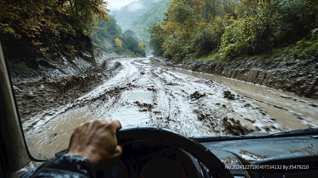 泥泞山路