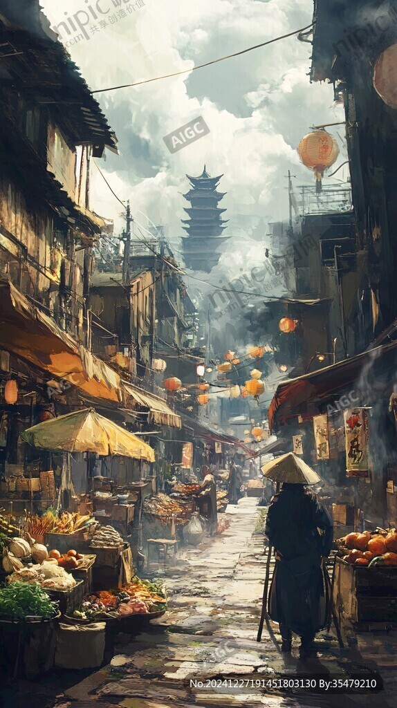 古风场景插画