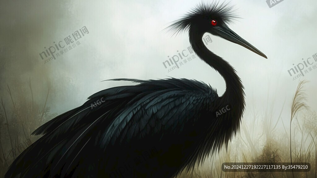 鼠绘仙鹤