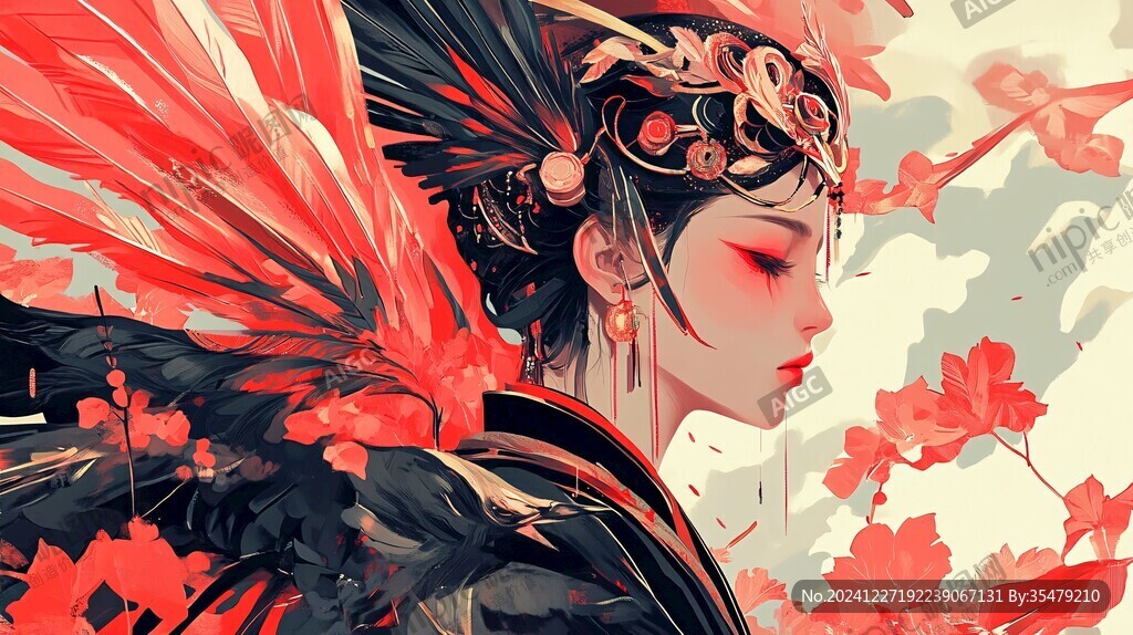 京剧女孩插画